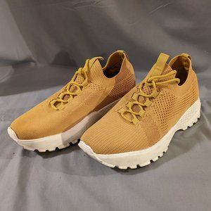Call It Spring chunky-sole knit sneakers (yellow; US 10)